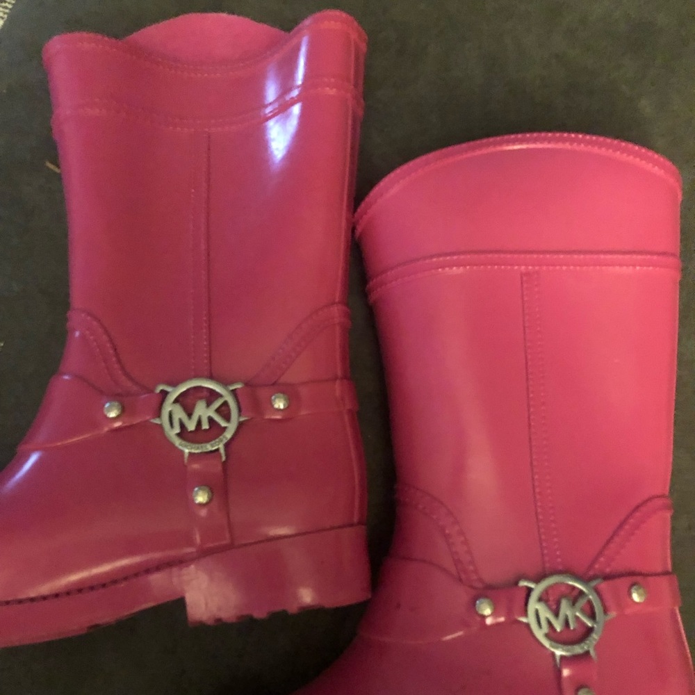 MK Michael kors girls rain boots  size 10